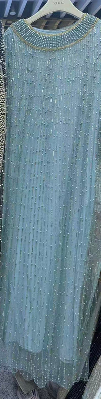 Thumbnail for Elegant Pearl Dress Featuring Delicate Beaded Detailing Throughout.