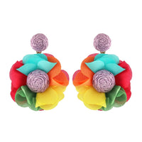 Thumbnail for Ivory Flower Statement Earrings