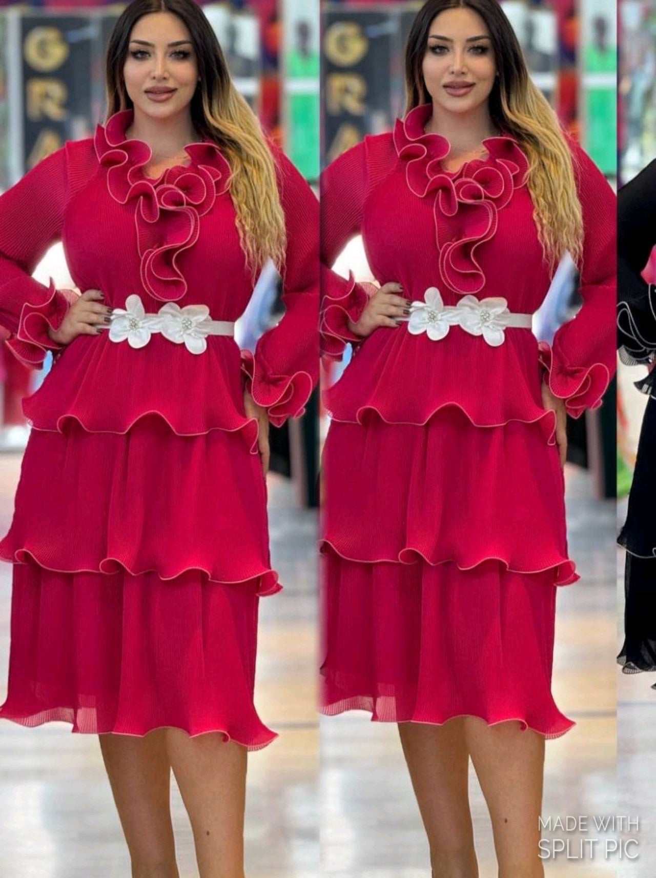 Long Sleeve Raffle Women Dress