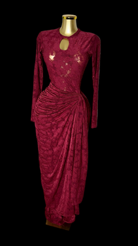 Thumbnail for Lace Ruched Maxi Dress