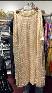 Thumbnail for Elegant Pearl Dress Featuring Delicate Beaded Detailing Throughout.