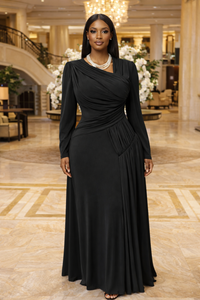 Thumbnail for Lycra Long Sleeve Ladies Dress