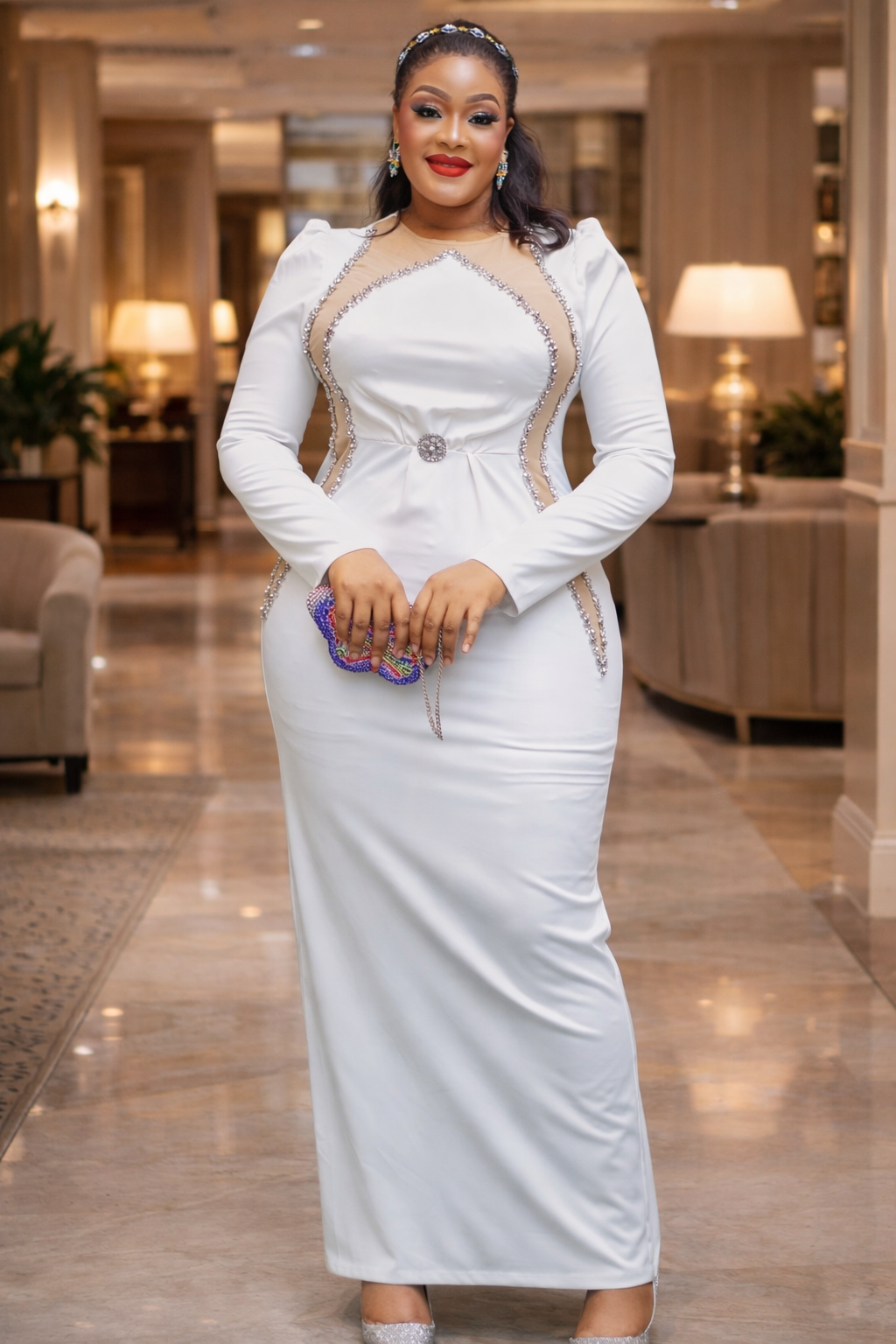 Stone Long Sleeve dress