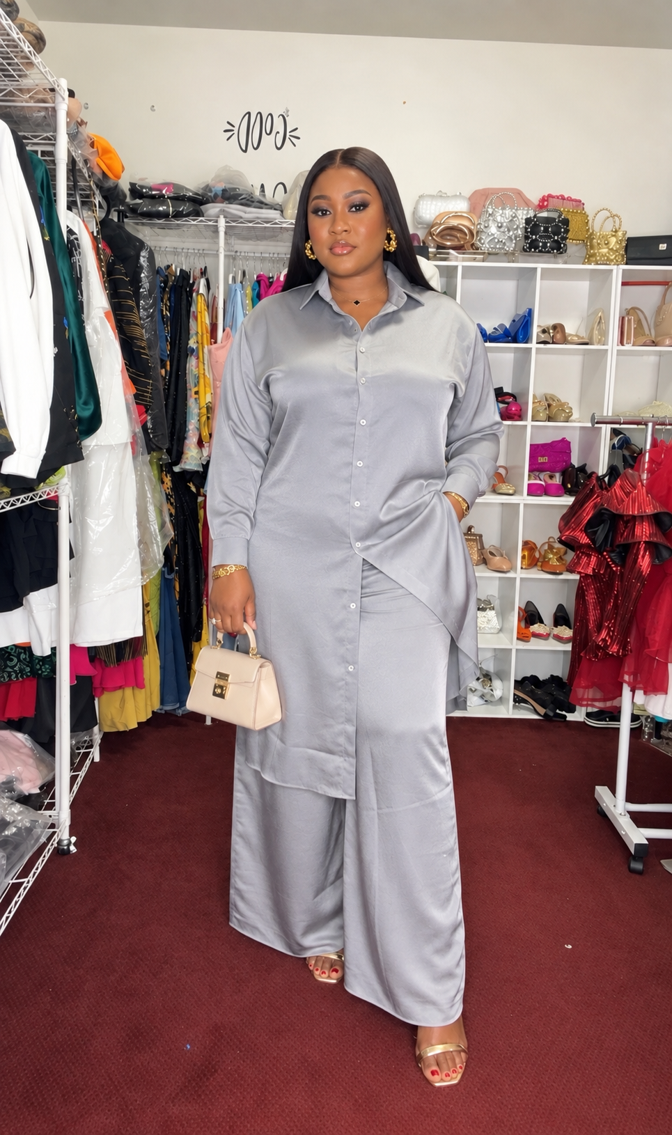 Long Sleeve Silk Set