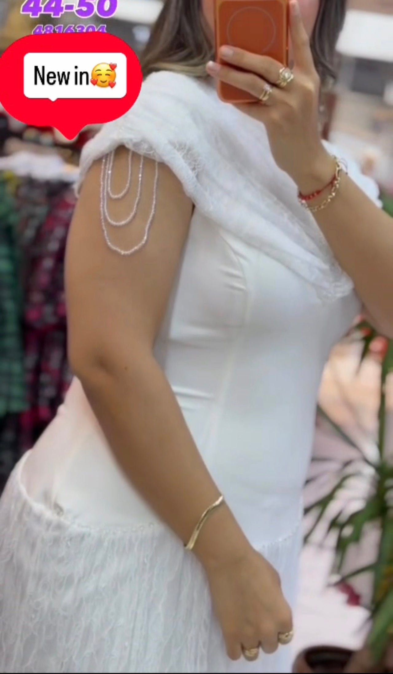 White Lace &amp; Pearl Maxi Dress