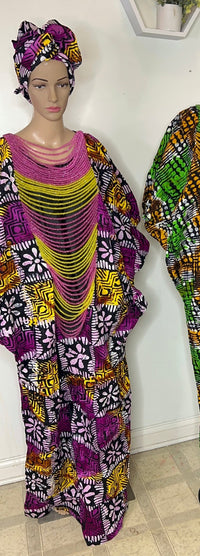 Thumbnail for Ankara Luxury Beaded Dress - OTRachy collection LLC