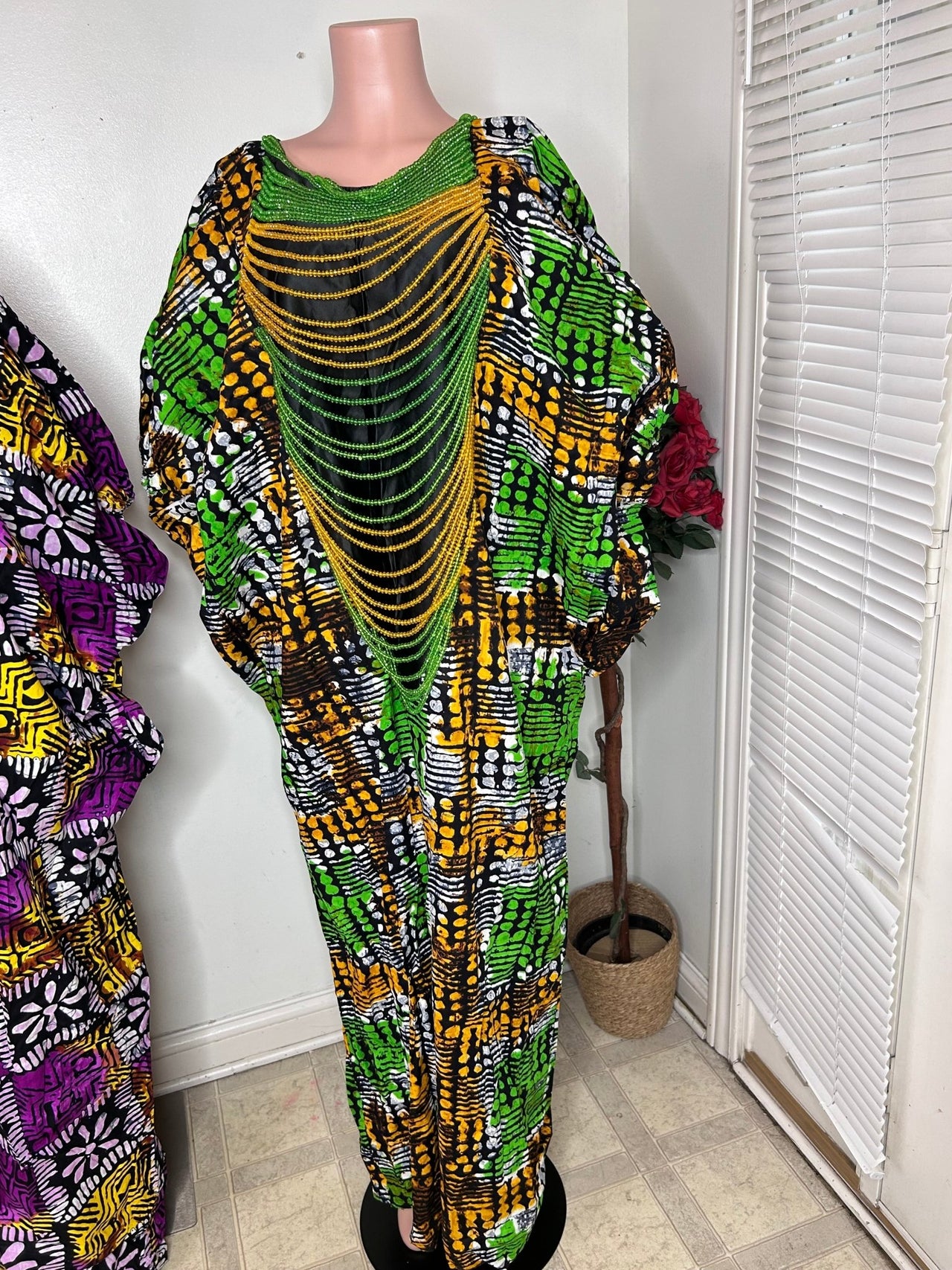 Ankara Luxury Beaded Dress - OTRachy collection LLC