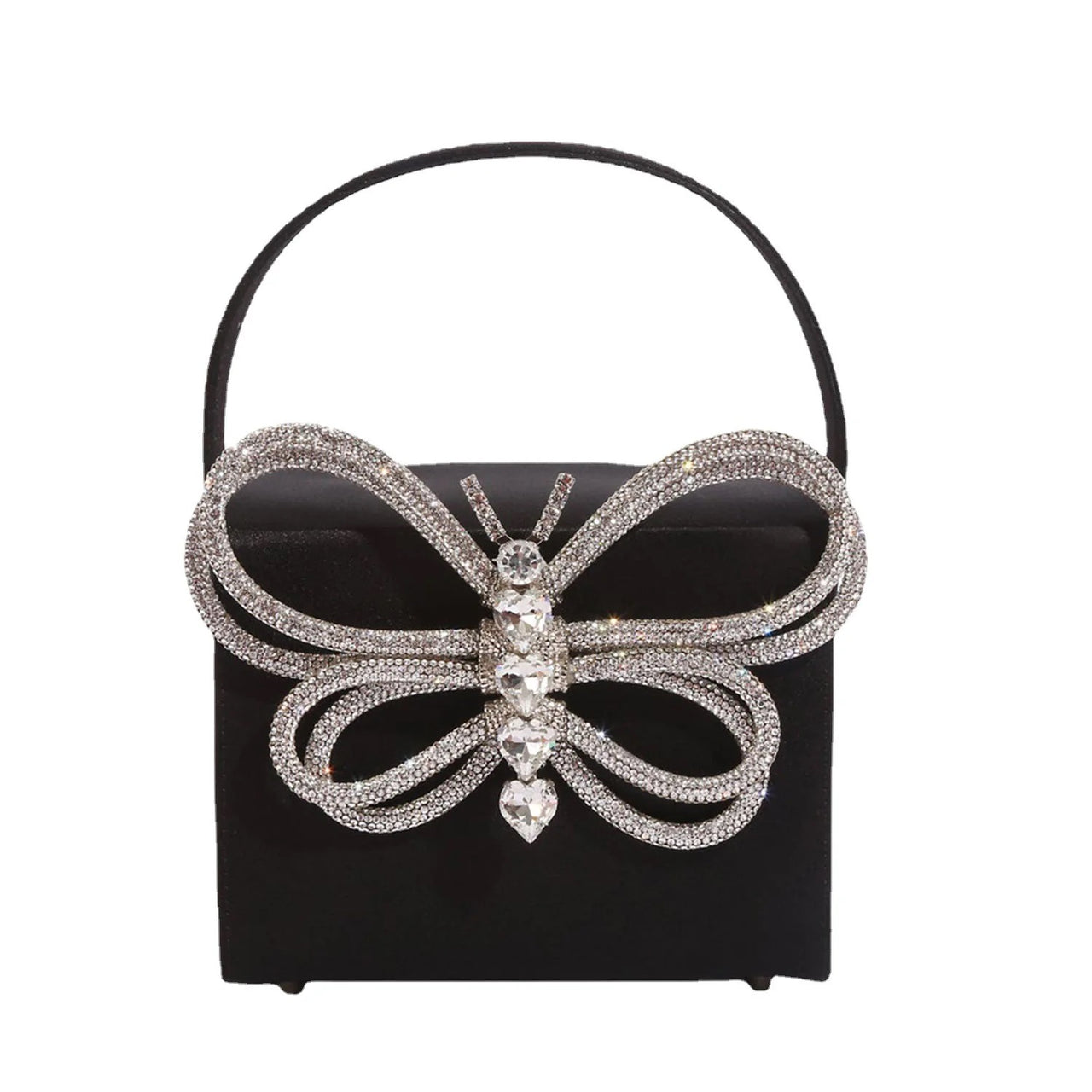 Butterfly crystal purse