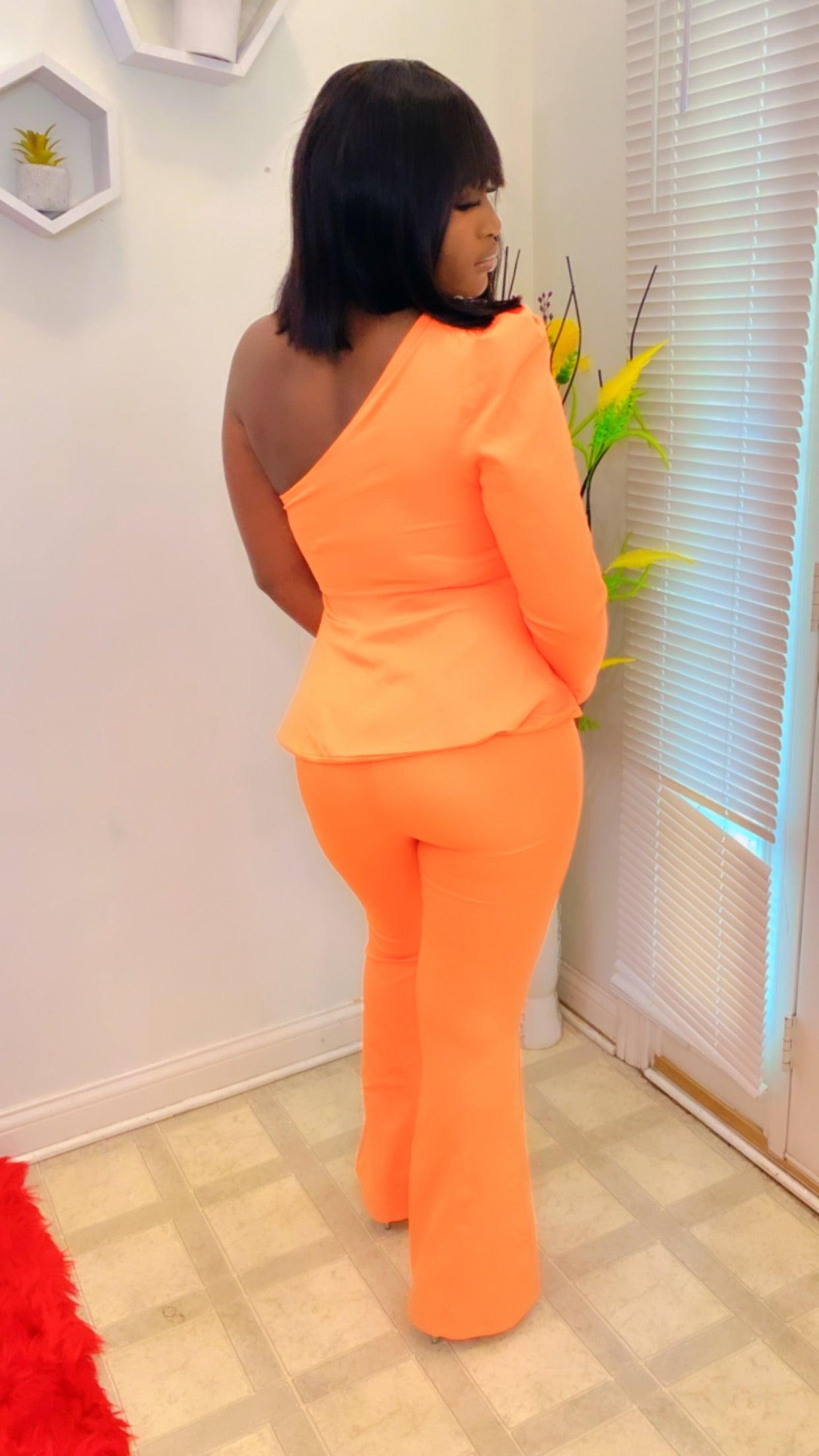 One hand peplum jumpsuit